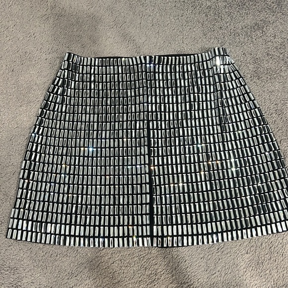 City At Night Mini Skirt Silver - Picture 4 of 8
